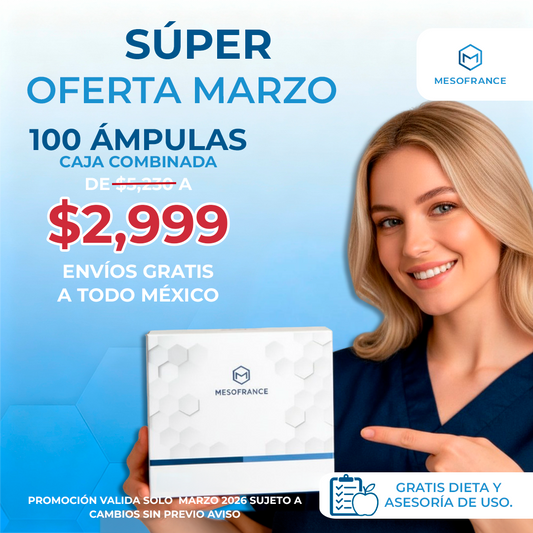 Súper oferta de 100 ámpulas caja combinada