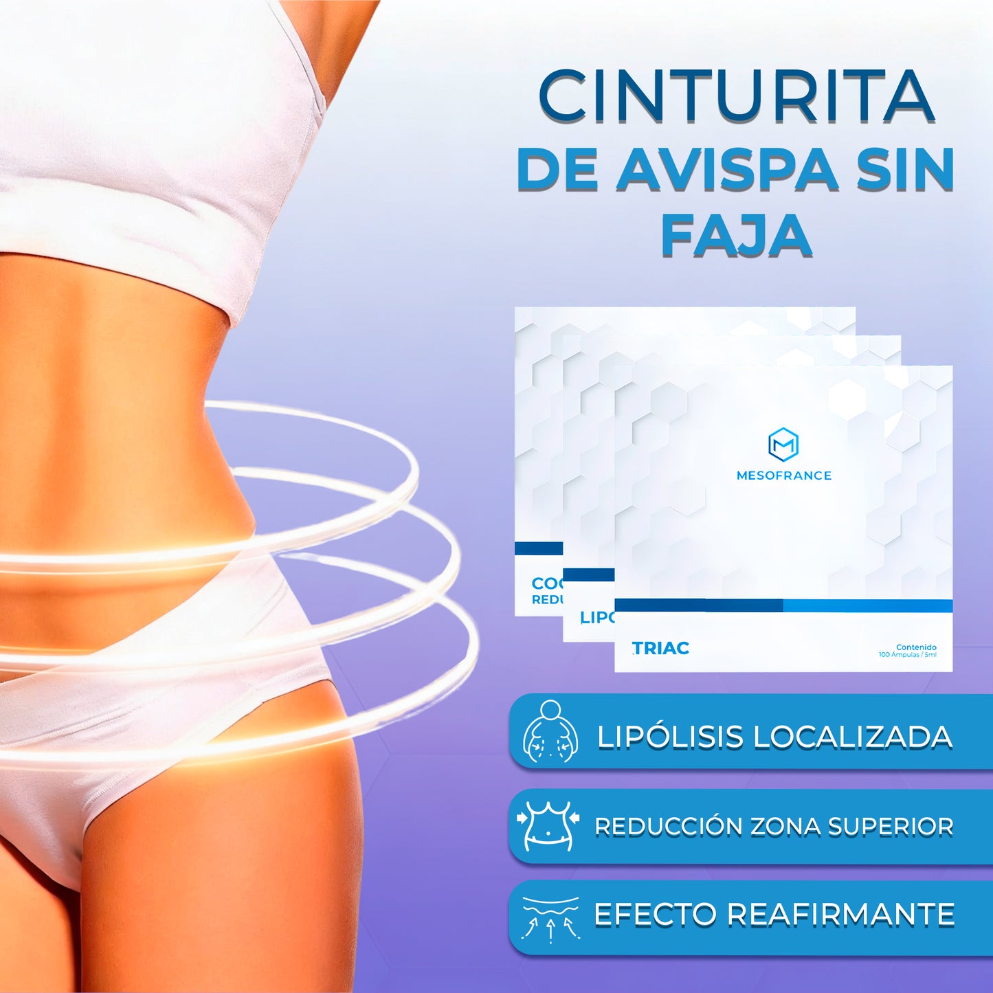 Tratamiento cinturita de avispa sin faja